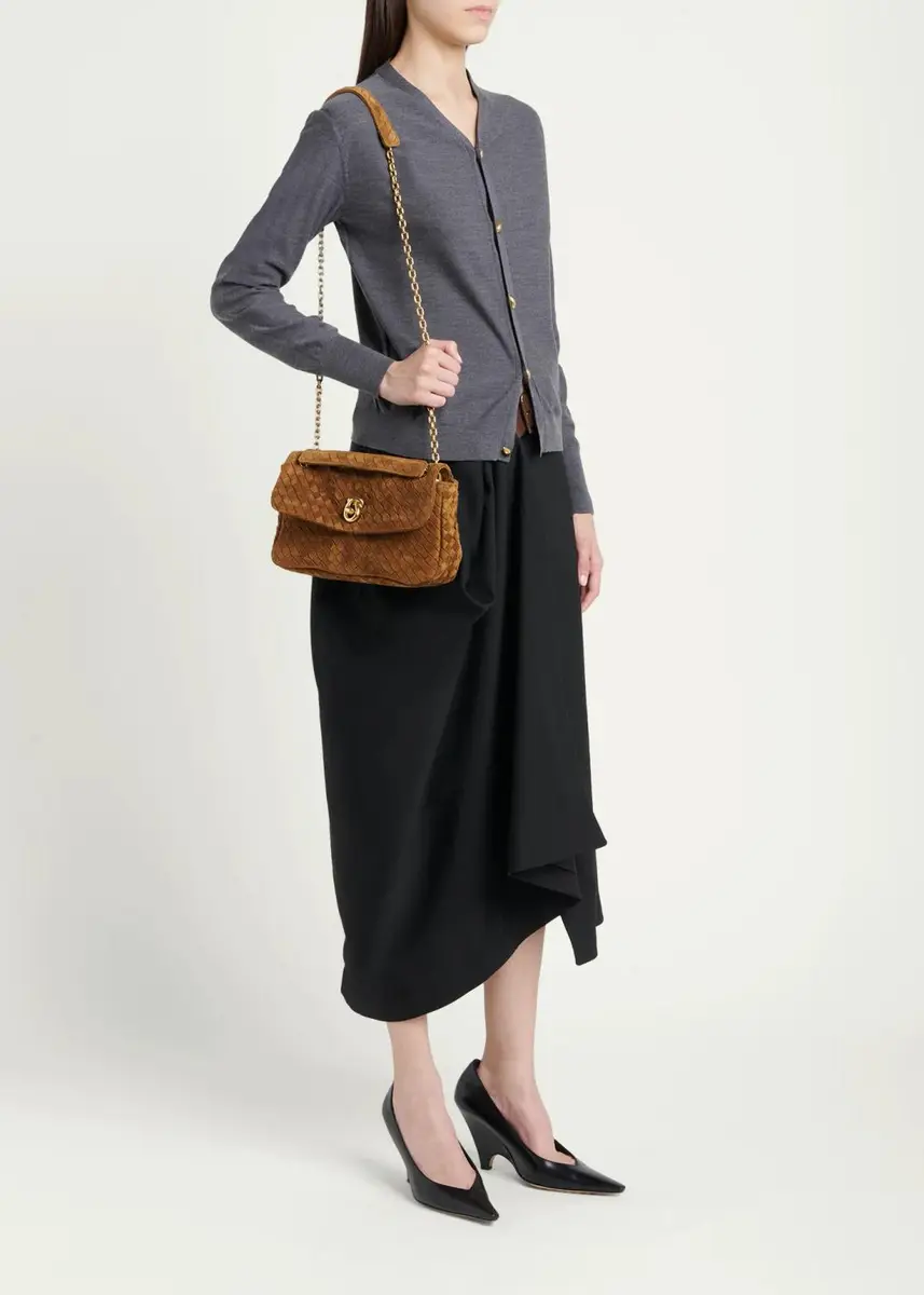 Bottega Veneta Madison Small Suede Shoulder Bag | Thumbnail 5 Bottega Veneta Madison Small Suede Shoulder Bag | Thumbnail 5