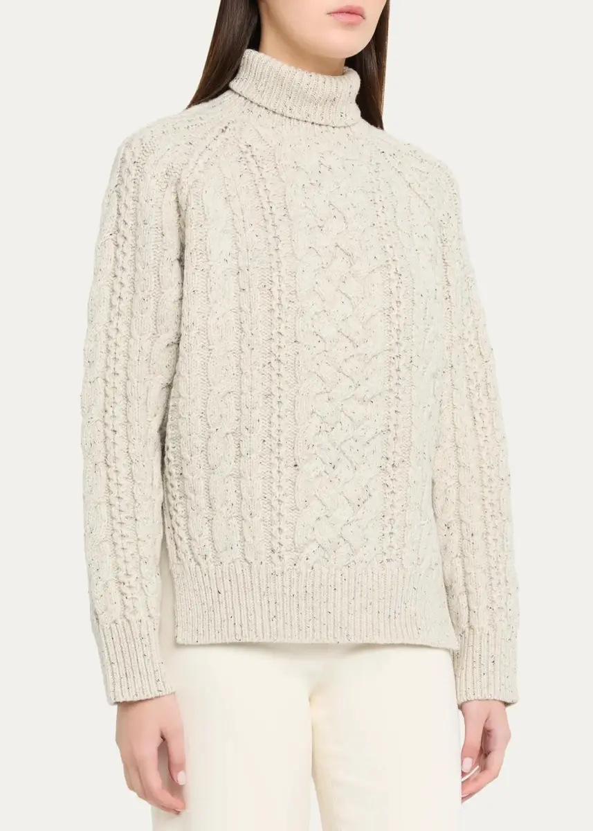TOTEME Cable-Knit Turtleneck Sweater | Thumbnail 4 TOTEME Cable-Knit Turtleneck Sweater | Thumbnail 4