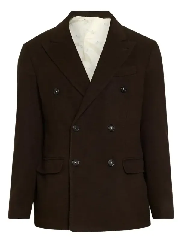 Men's Double-Breasted Cashmere Blazer