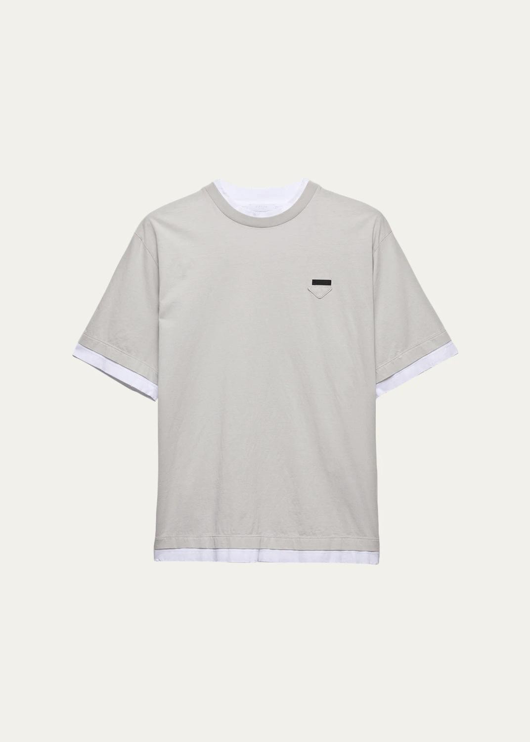 Prada Men's Double-Layer T-Shirt