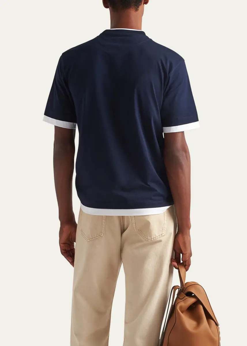 Prada Men's Double-Layer T-Shirt | Thumbnail 7