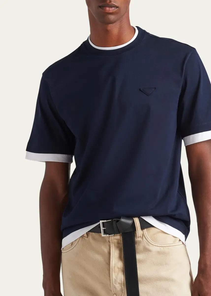 Prada Men's Double-Layer T-Shirt | Thumbnail 8
