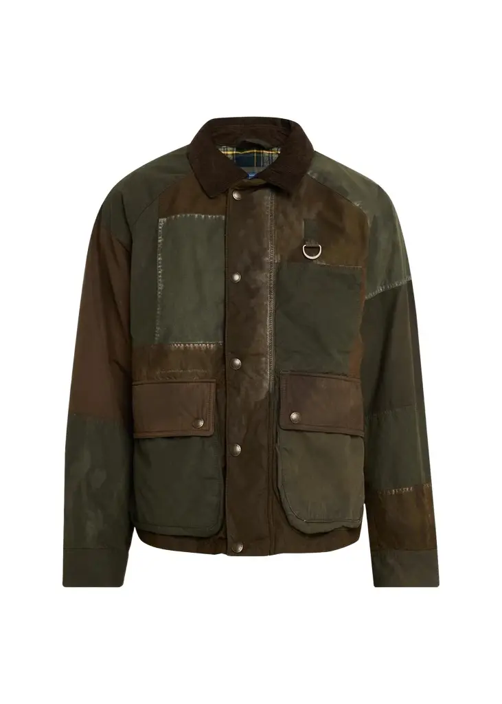 Men's Patchwork Oilcloth Utility Jacket Men's Patchwork Oilcloth Utility Jacket
