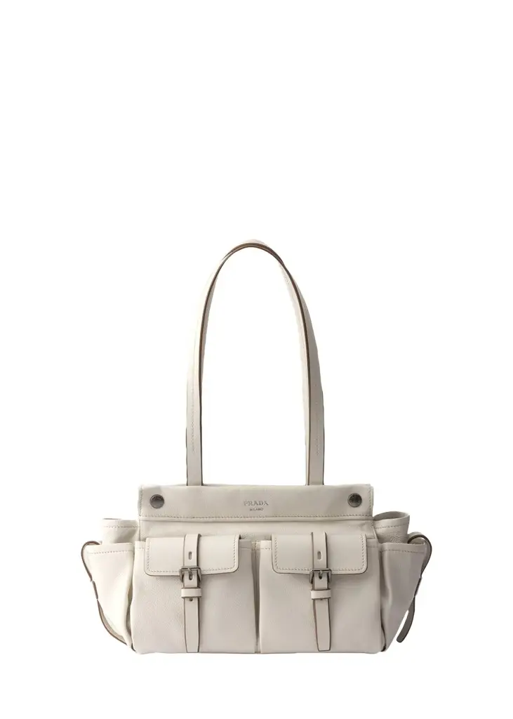 Prada Route Medium Leather Tote Bag