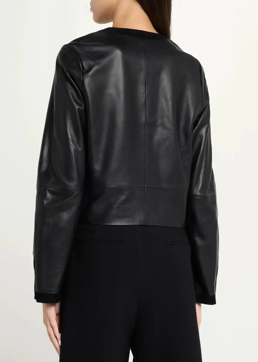 Vince Leather Boxy Crop Jacket | Thumbnail 3 Vince Leather Boxy Crop Jacket | Thumbnail 3