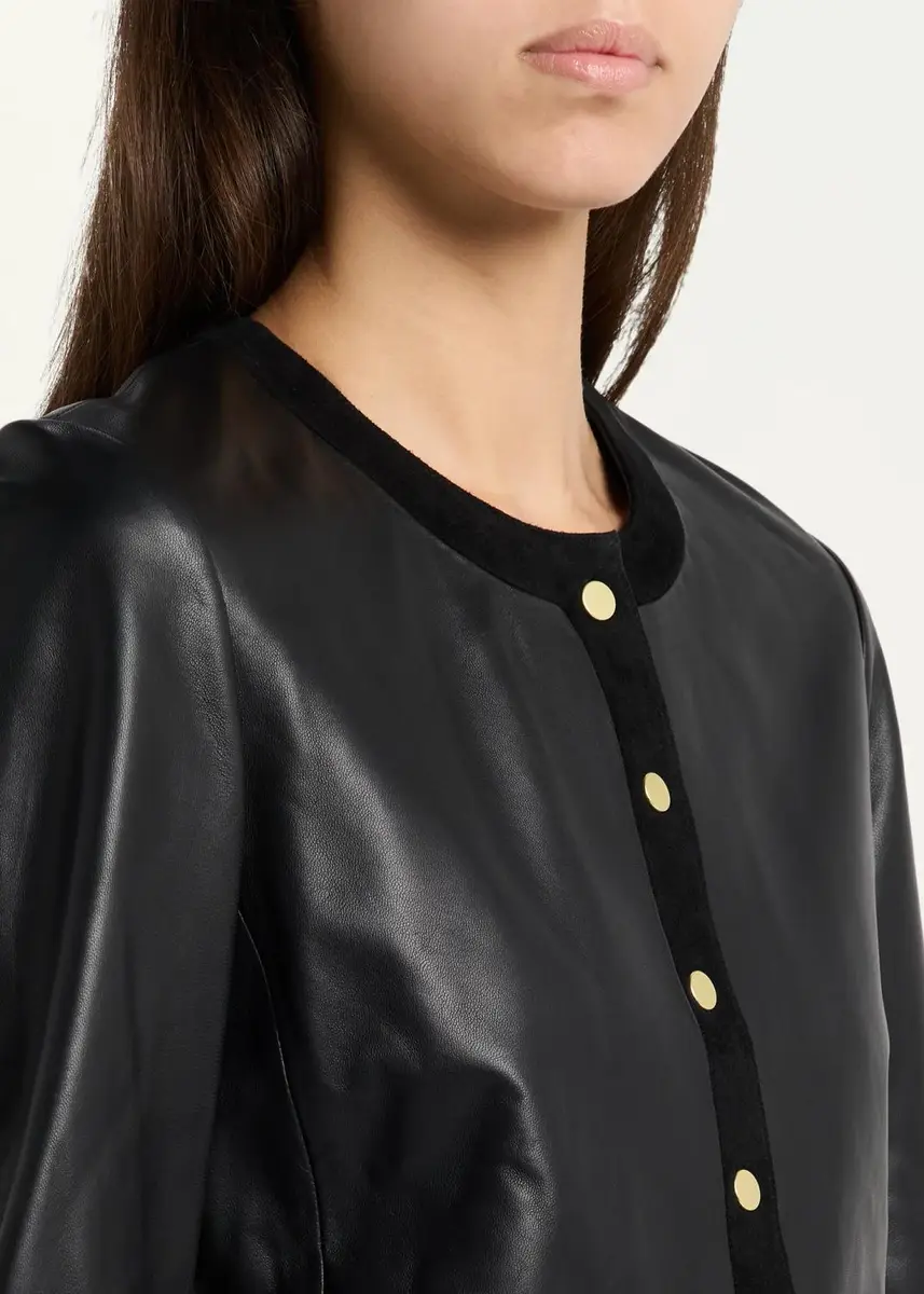 Vince Leather Boxy Crop Jacket | Thumbnail 5 Vince Leather Boxy Crop Jacket | Thumbnail 5