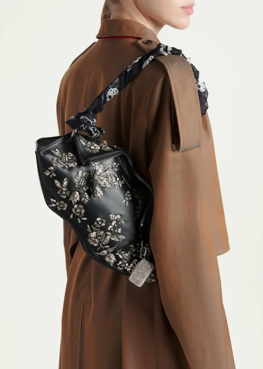 Alexander McQueen Manta Embellished Leather Clutch | Thumbnail 2 Alexander McQueen Manta Embellished Leather Clutch | Thumbnail 2