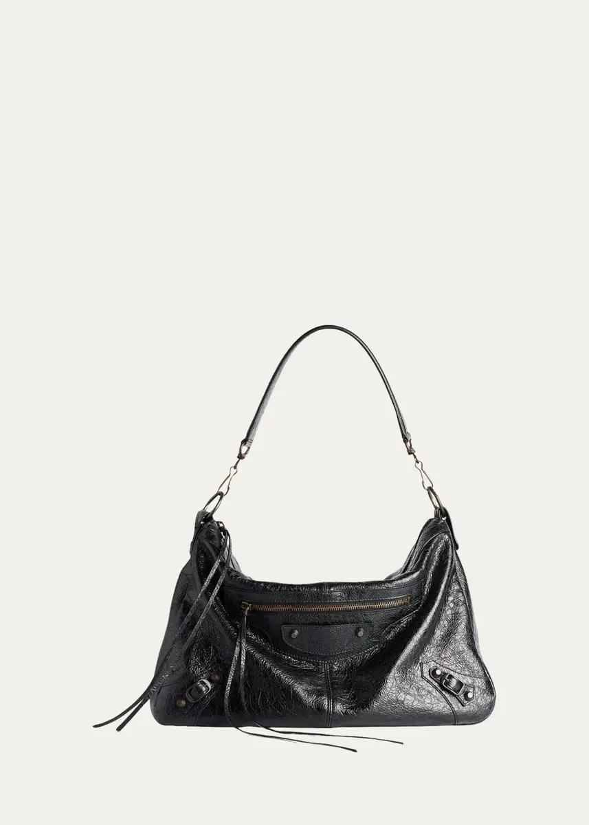 Balenciaga Men's Le City Moto Medium Leather Crossbody/Shoulder Bag | Thumbnail 5