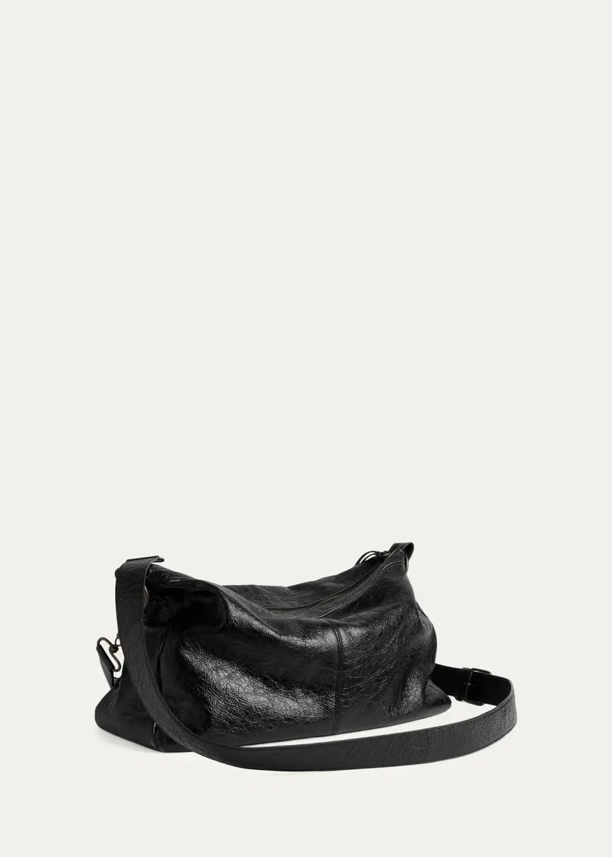 Balenciaga Men's Le City Moto Medium Leather Crossbody/Shoulder Bag | Thumbnail 7