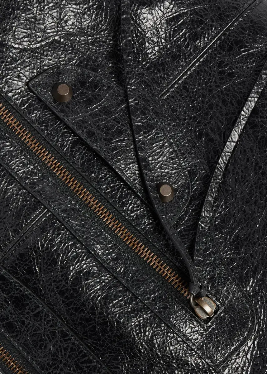 Balenciaga Men's Le City Moto Medium Leather Crossbody/Shoulder Bag | Thumbnail 9