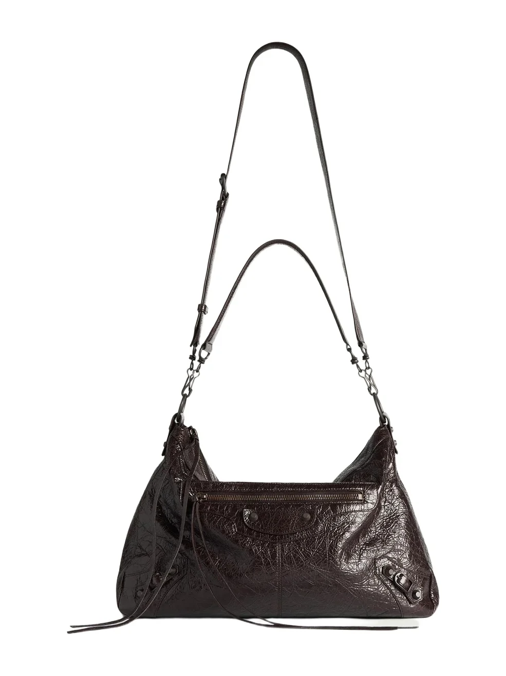 Balenciaga Men's Le City Moto Medium Leather Crossbody/Shoulder Bag