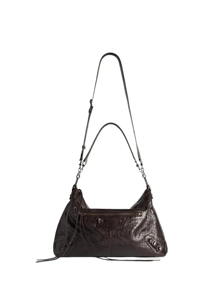 Balenciaga Men's Le City Moto Medium Leather Crossbody/Shoulder Bag