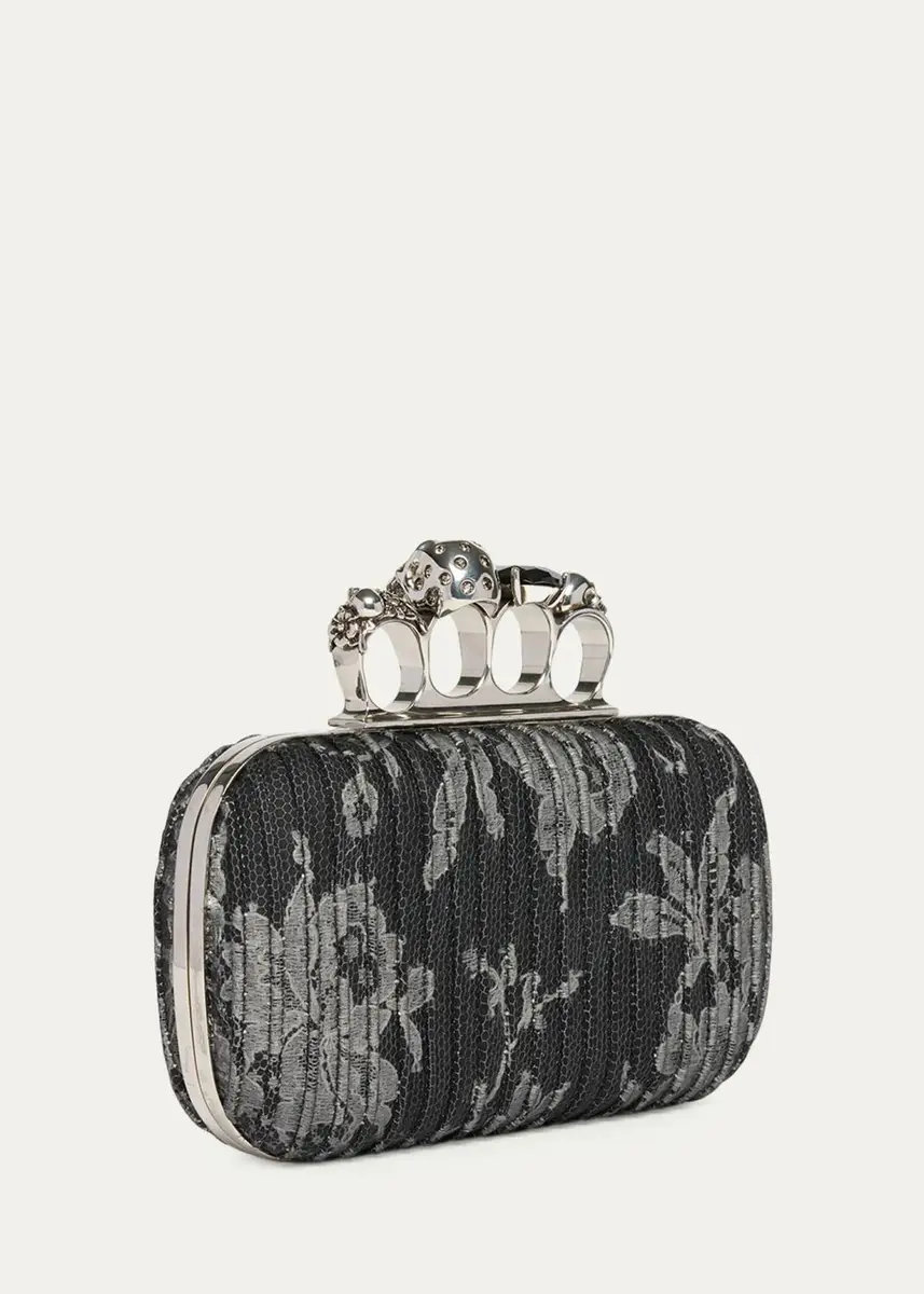 Alexander McQueen Embroidered Leather Skull Clutch | Thumbnail 3 Alexander McQueen Embroidered Leather Skull Clutch | Thumbnail 3