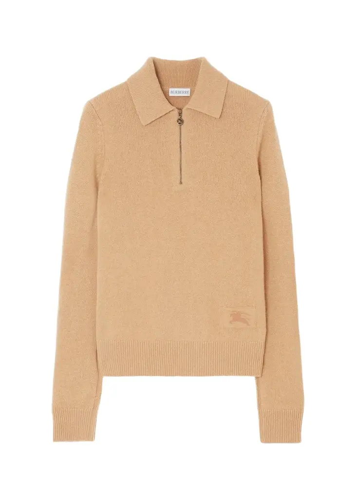 Burberry Cait Cashmere Quarter-Zip Sweater