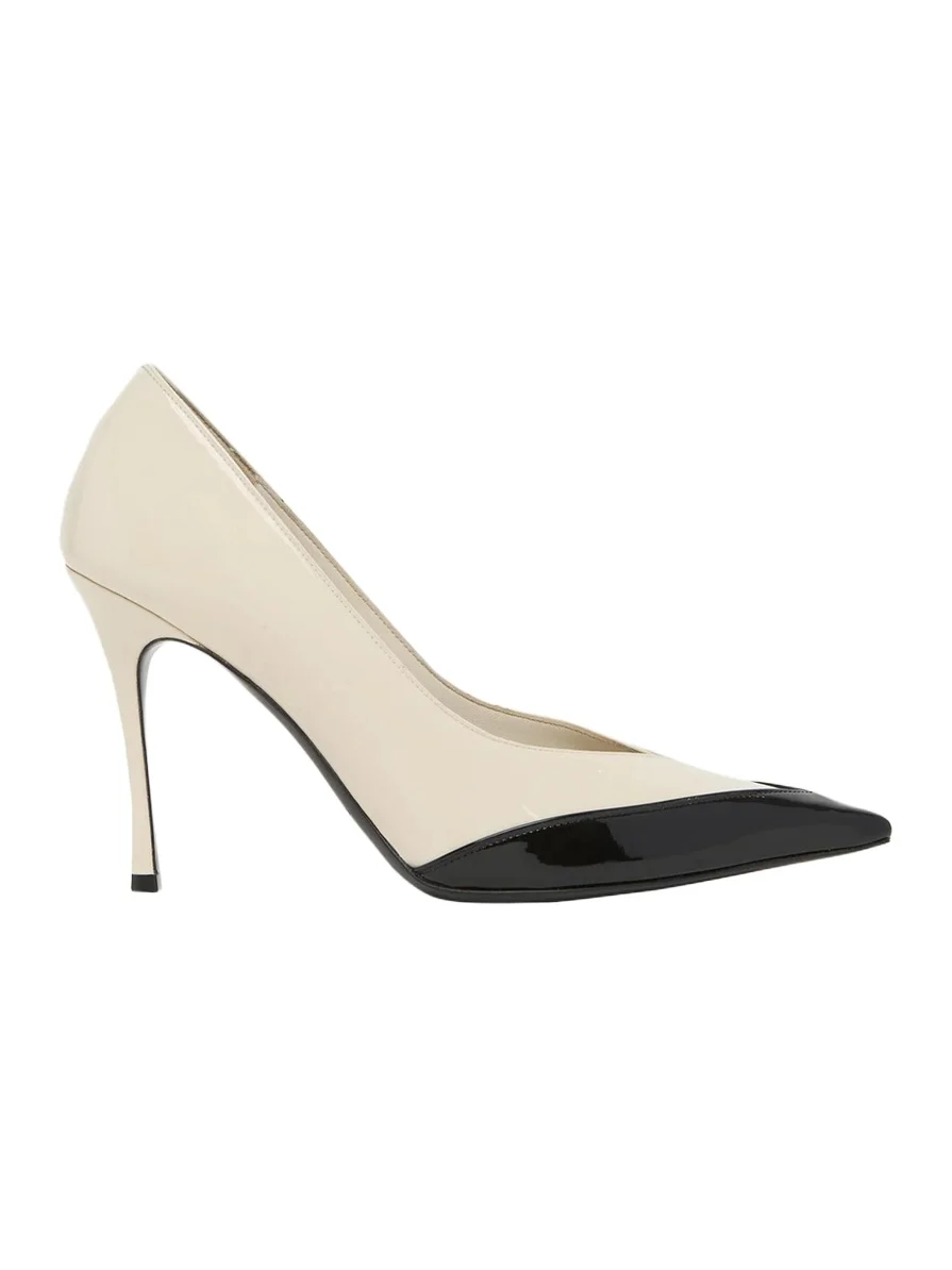 Ferragamo Varina 90MM Two-Tone Patent Leather Pumps