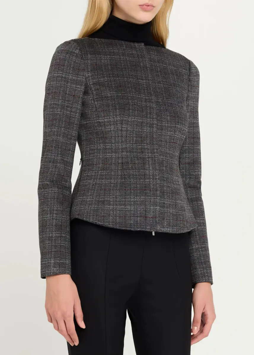 Theory Plaid Tweed Jacket | Thumbnail 4 Theory Plaid Tweed Jacket | Thumbnail 4