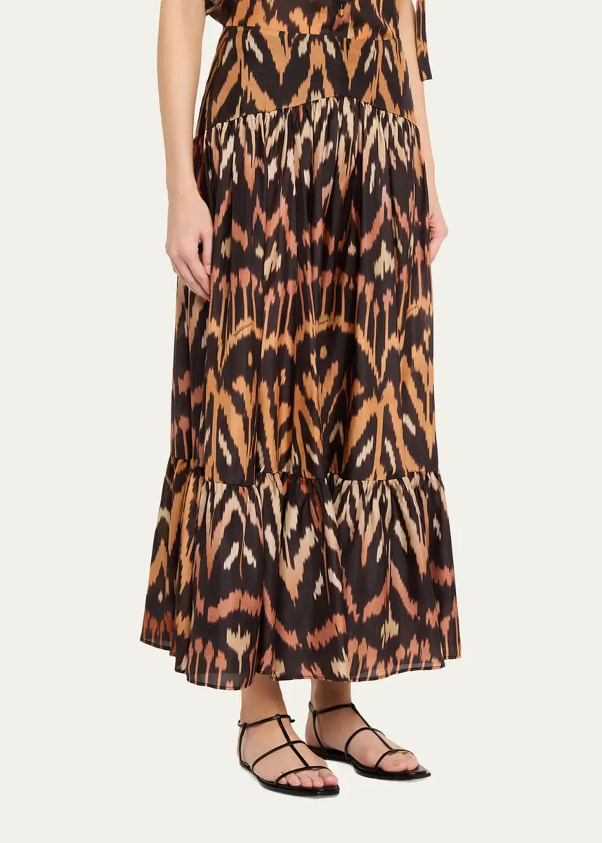 Zimmermann Aster Ikat Midi Skirt | Thumbnail 4 Zimmermann Aster Ikat Midi Skirt | Thumbnail 4