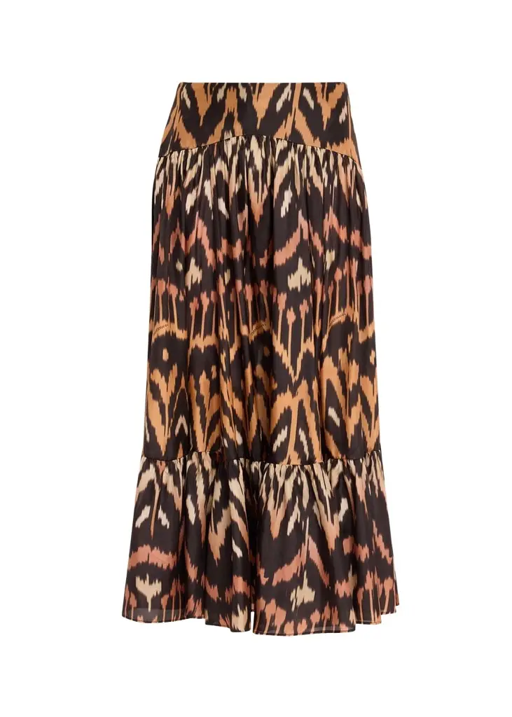 Zimmermann Aster Ikat Midi Skirt