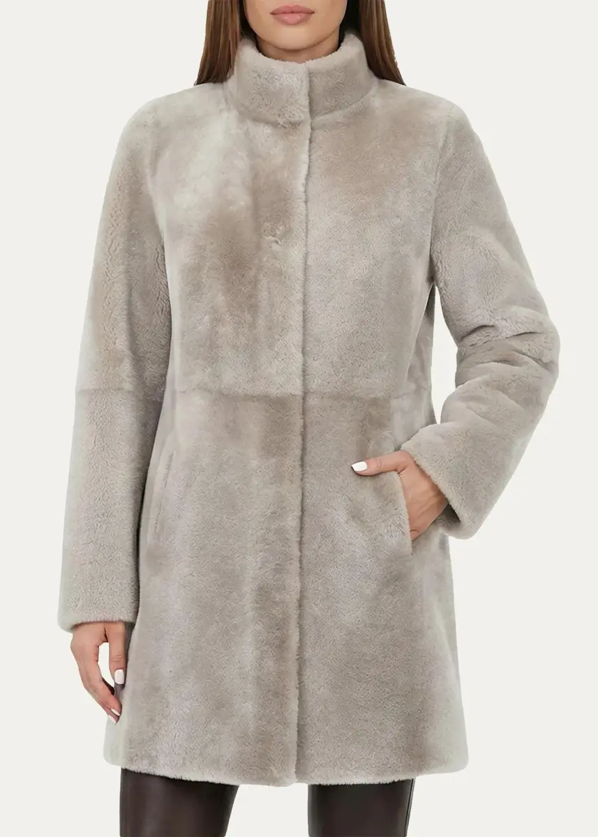 Gorski Merino Lamb Shearling Stroller Coat | Thumbnail 4 Gorski Merino Lamb Shearling Stroller Coat | Thumbnail 4