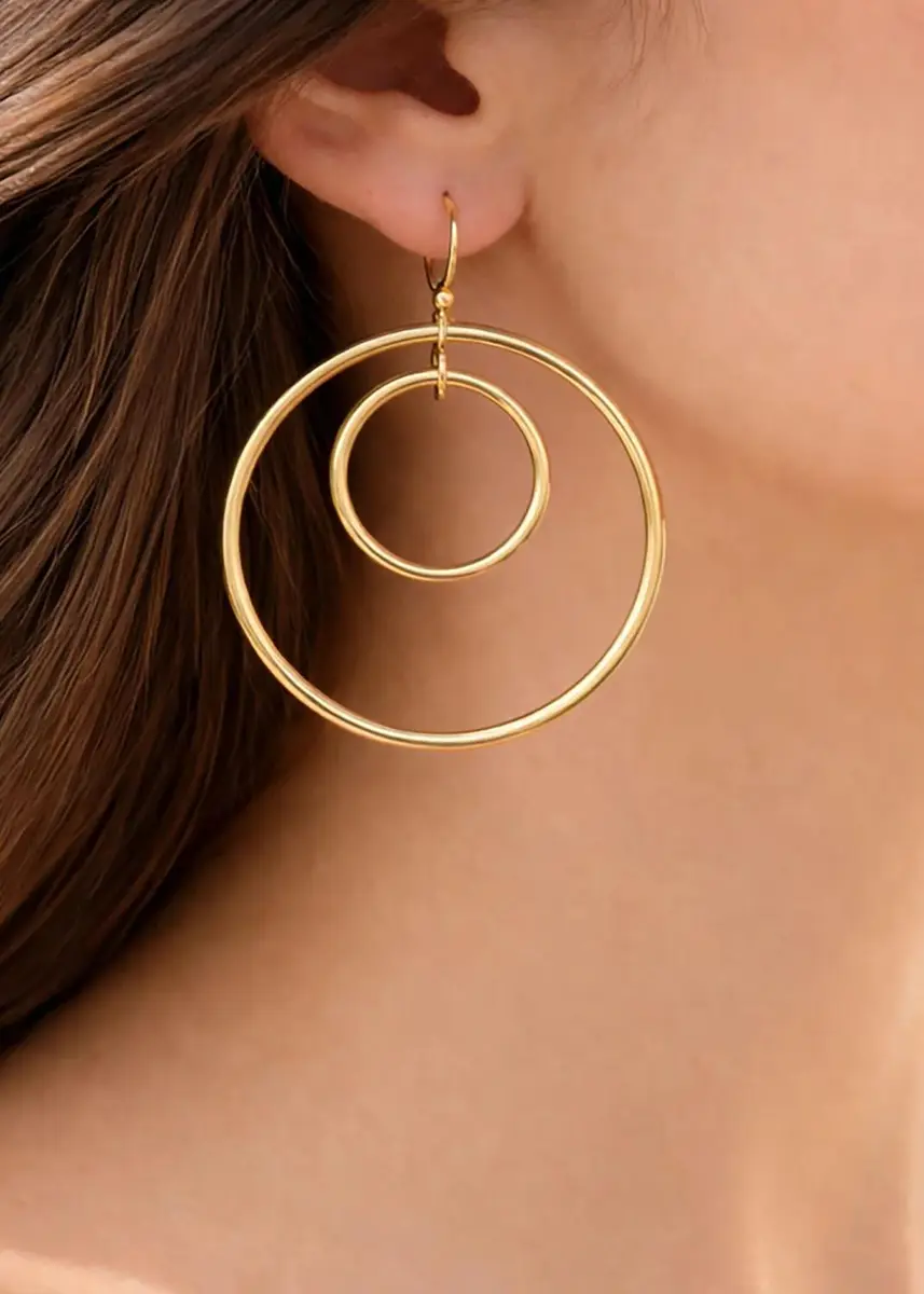 FARAONE MENNELLA by R.F.M.A.S. 18K Gold Small Concentric Hoop Earrings | Thumbnail 2 FARAONE MENNELLA by R.F.M.A.S. 18K Gold Small Concentric Hoop Earrings | Thumbnail 2