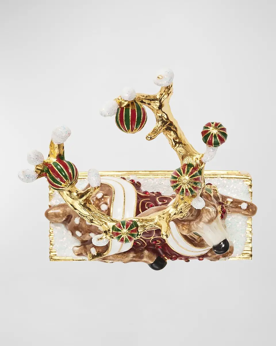 Kim Seybert Blitzen Christmas Napkin Rings, Set of 4 | Thumbnail 2 Kim Seybert Blitzen Christmas Napkin Rings, Set of 4 | Thumbnail 2