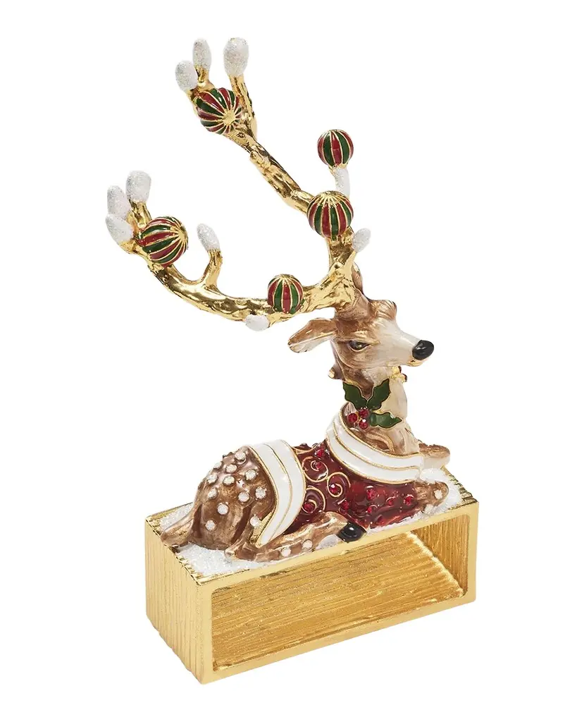 Kim Seybert Blitzen Christmas Napkin Rings, Set of 4