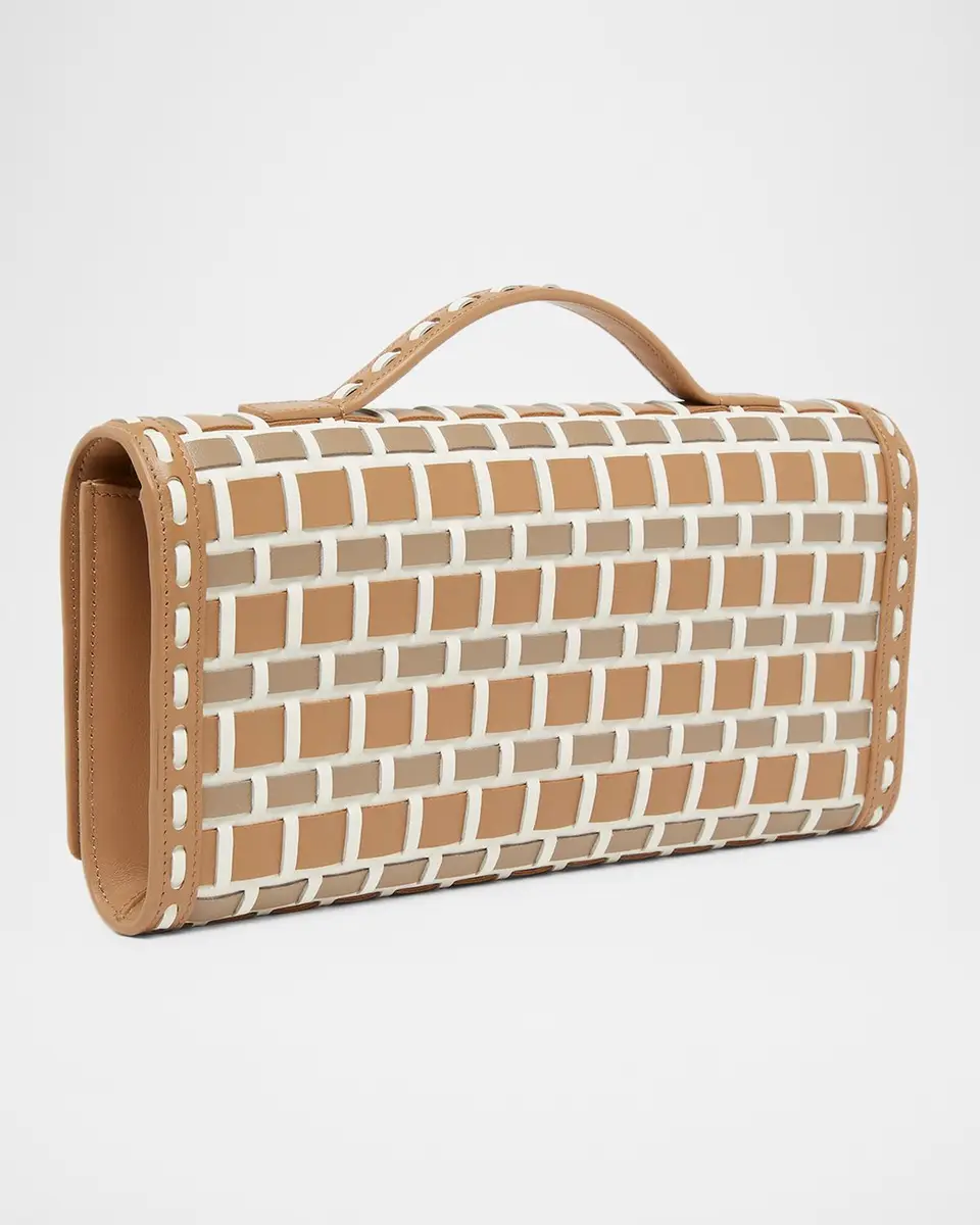 Roger Vivier Belle Vivier Leather-Woven Clutch Bag | Thumbnail 2 Roger Vivier Belle Vivier Leather-Woven Clutch Bag | Thumbnail 2