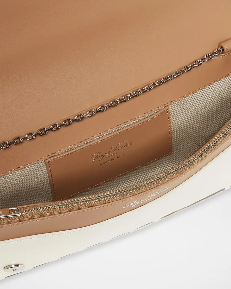Roger Vivier Belle Vivier Leather-Woven Clutch Bag | Thumbnail 3 Roger Vivier Belle Vivier Leather-Woven Clutch Bag | Thumbnail 3