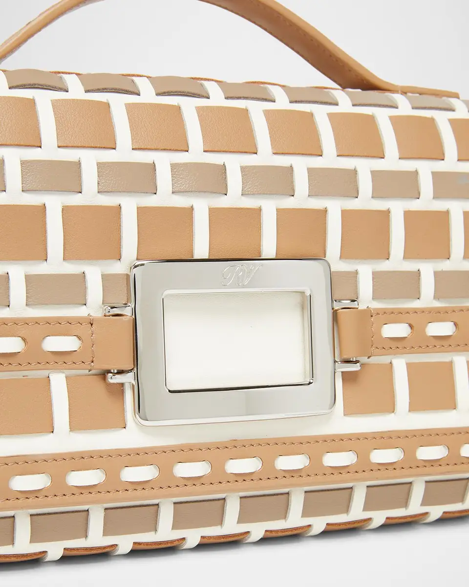 Roger Vivier Belle Vivier Leather-Woven Clutch Bag | Thumbnail 4 Roger Vivier Belle Vivier Leather-Woven Clutch Bag | Thumbnail 4