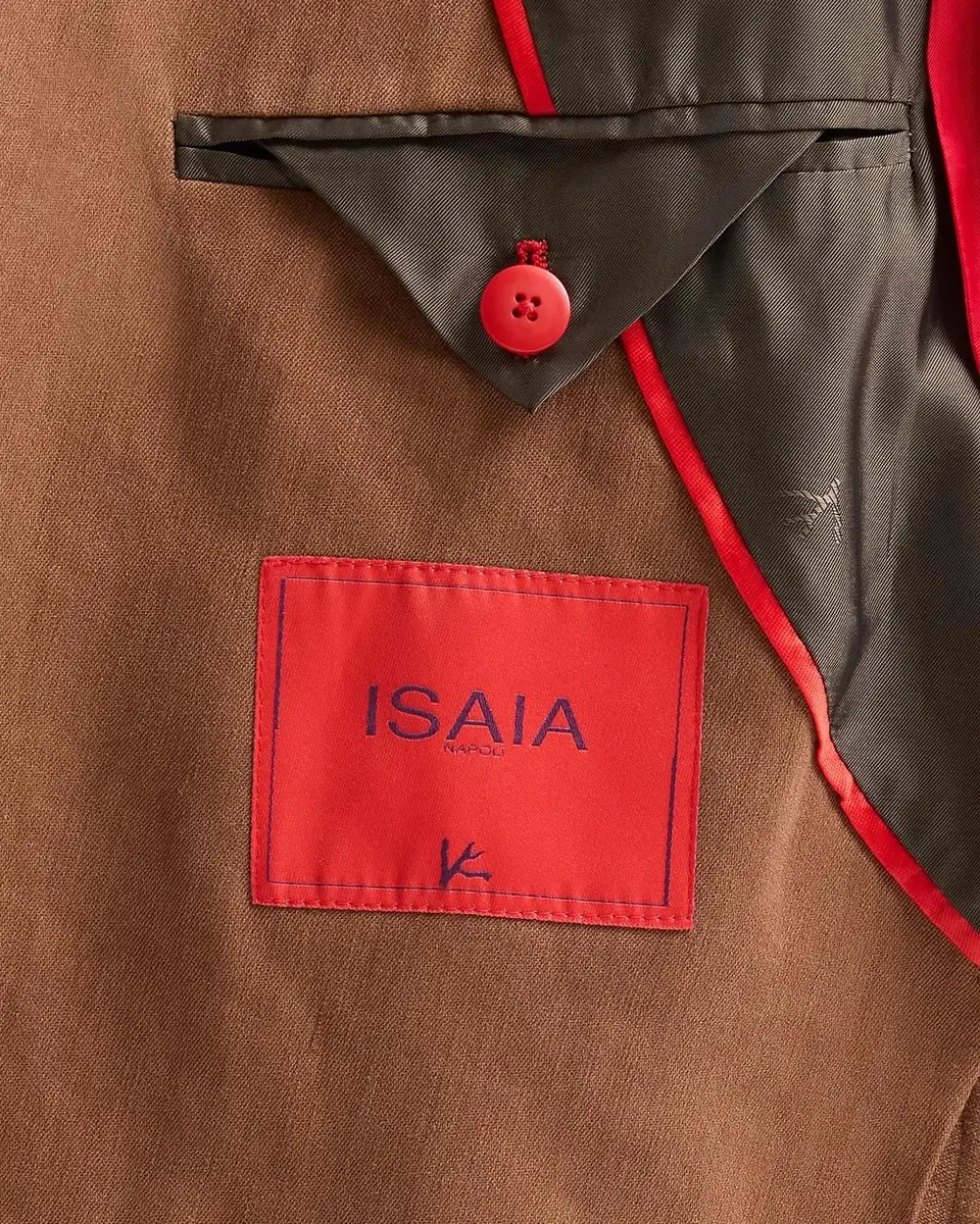 Isaia Men's Linen Double-Breasted Peak-Lapel Sport Coat | Thumbnail 6 Isaia Men's Linen Double-Breasted Peak-Lapel Sport Coat | Thumbnail 6