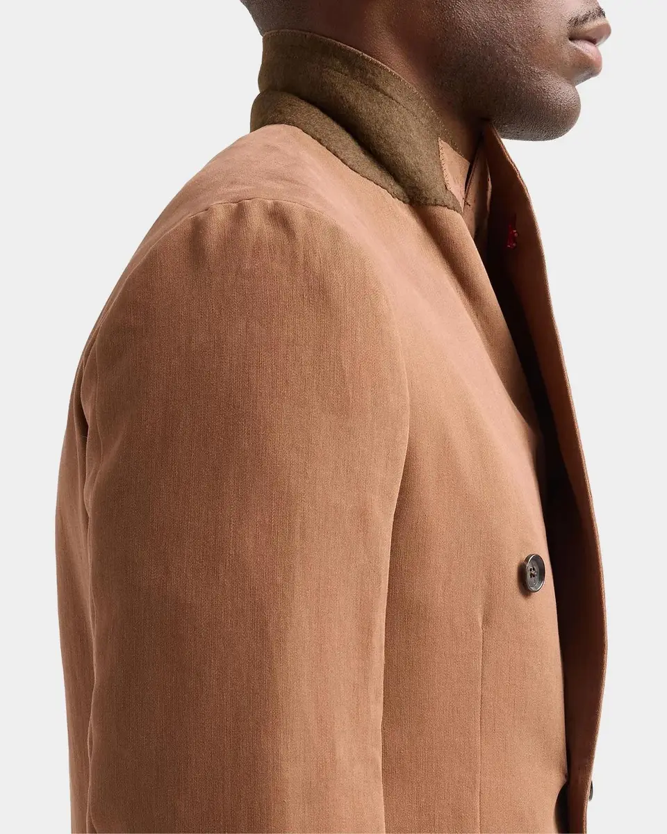 Isaia Men's Linen Double-Breasted Peak-Lapel Sport Coat | Thumbnail 7 Isaia Men's Linen Double-Breasted Peak-Lapel Sport Coat | Thumbnail 7