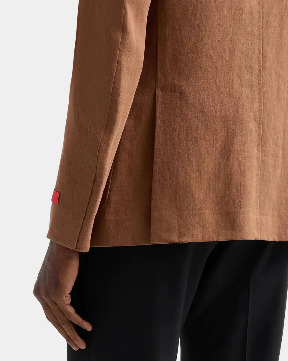 Isaia Men's Linen Double-Breasted Peak-Lapel Sport Coat | Thumbnail 8 Isaia Men's Linen Double-Breasted Peak-Lapel Sport Coat | Thumbnail 8