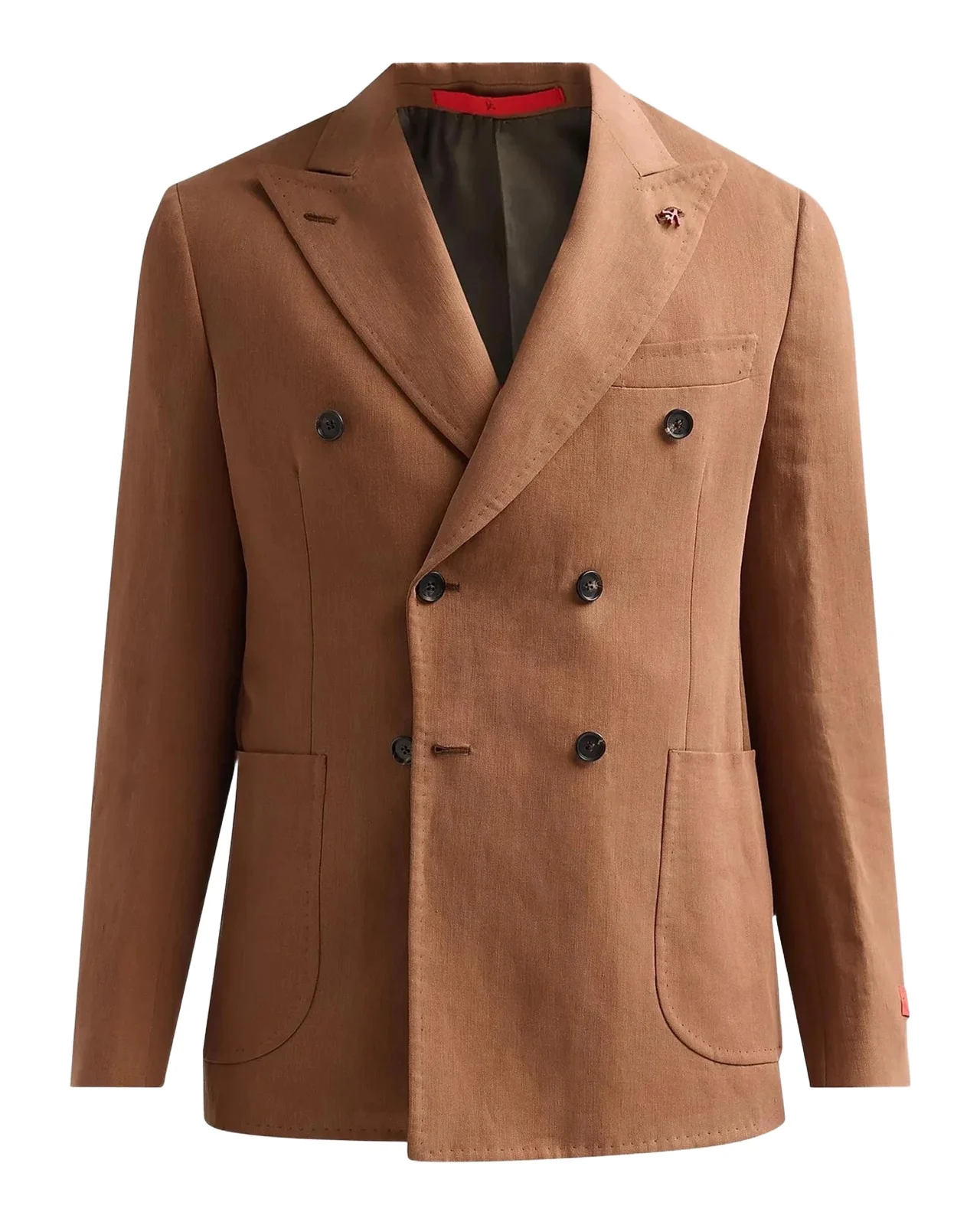 Men's Linen Double-Breasted Peak-Lapel Sport Coat Men's Linen Double-Breasted Peak-Lapel Sport Coat