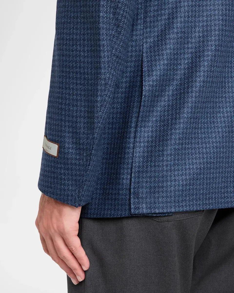Canali Men's Wool Houndstooth Single-Breasted Sport Coat | Thumbnail 8 Canali Men's Wool Houndstooth Single-Breasted Sport Coat | Thumbnail 8