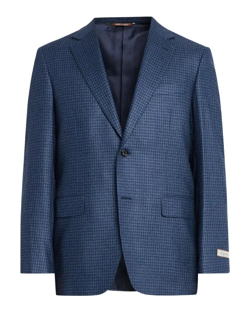 Men's Wool Houndstooth Single-Breasted Sport Coat