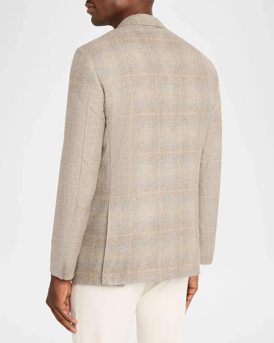 Canali Men's Cashmere-Blend Windowpane Plaid Sport Coat | Thumbnail 3 Canali Men's Cashmere-Blend Windowpane Plaid Sport Coat | Thumbnail 3