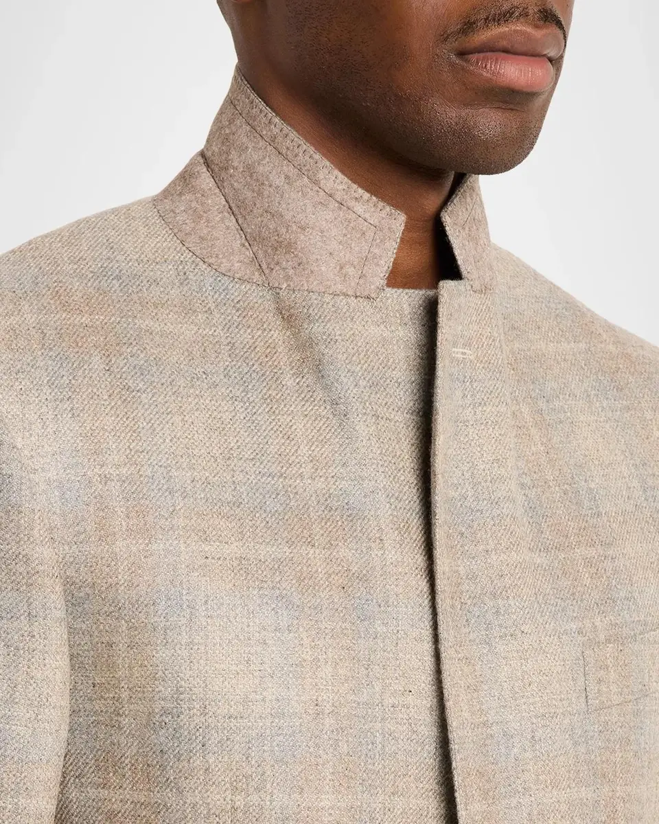 Canali Men's Cashmere-Blend Windowpane Plaid Sport Coat | Thumbnail 7 Canali Men's Cashmere-Blend Windowpane Plaid Sport Coat | Thumbnail 7