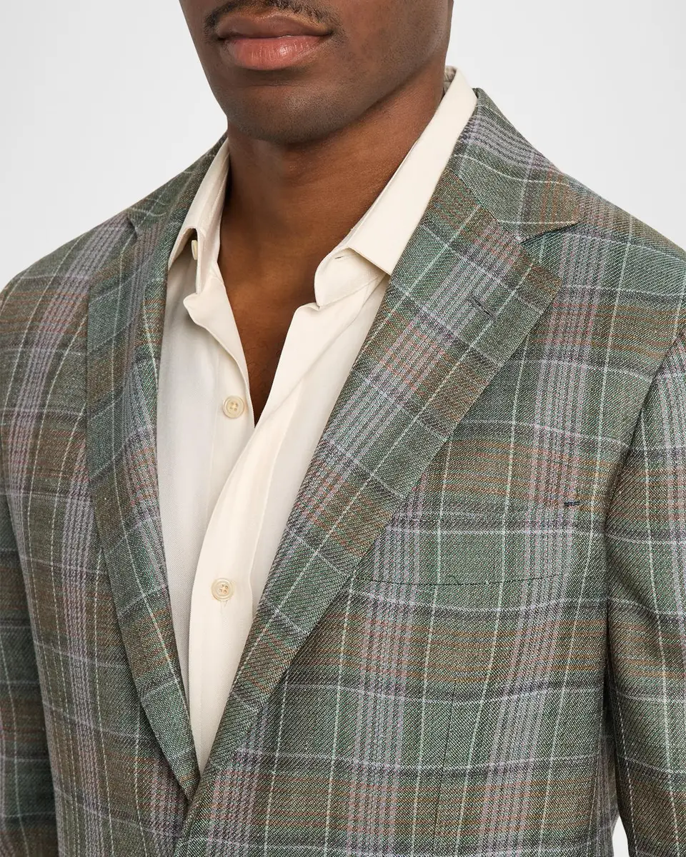 Sartorio Men's Plaid Wool-Blend Single-Breasted Sport Coat | Thumbnail 5 Sartorio Men's Plaid Wool-Blend Single-Breasted Sport Coat | Thumbnail 5