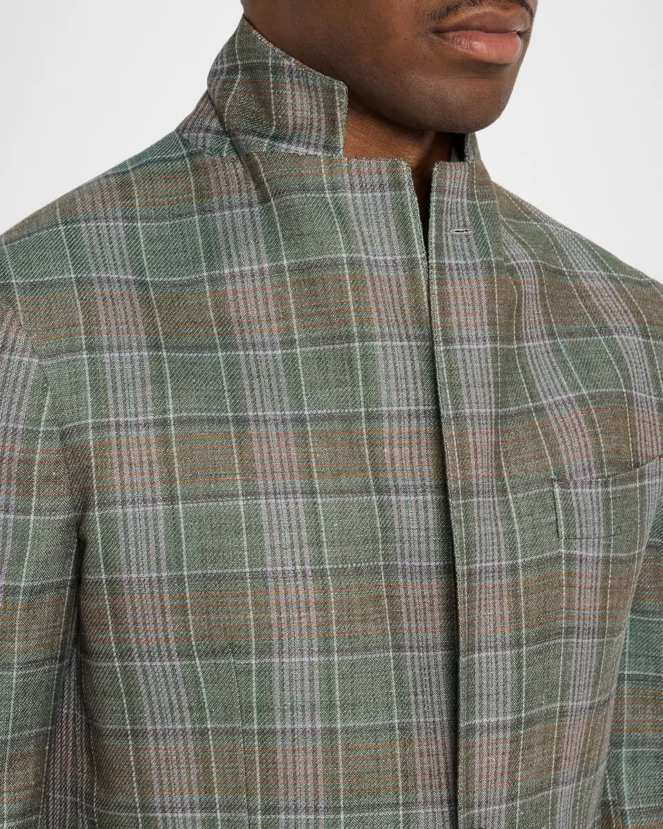 Sartorio Men's Plaid Wool-Blend Single-Breasted Sport Coat | Thumbnail 7 Sartorio Men's Plaid Wool-Blend Single-Breasted Sport Coat | Thumbnail 7