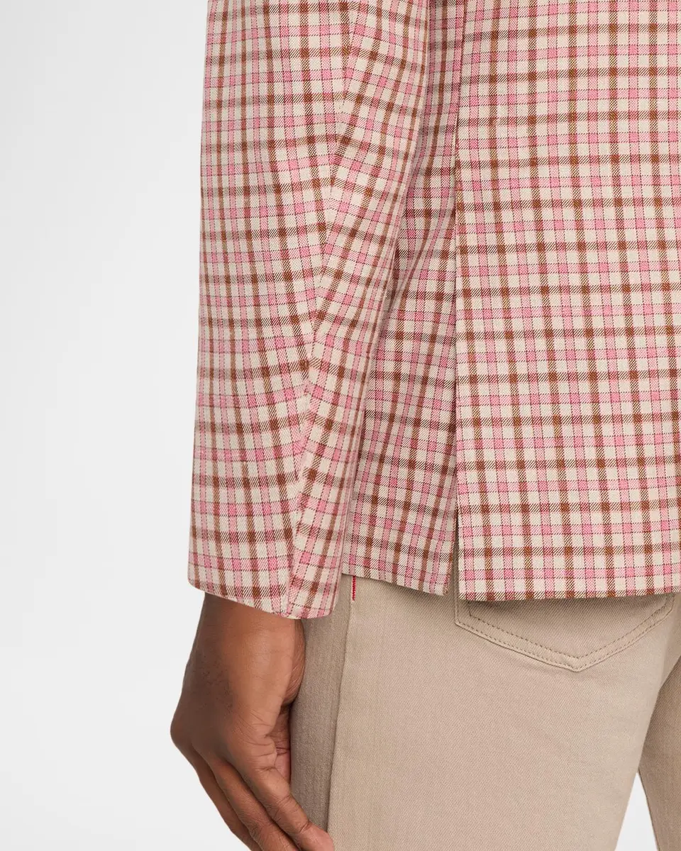 Sartorio Men's Micro-Check Wool & Silk Two-Button Sport Coat | Thumbnail 8 Sartorio Men's Micro-Check Wool & Silk Two-Button Sport Coat | Thumbnail 8