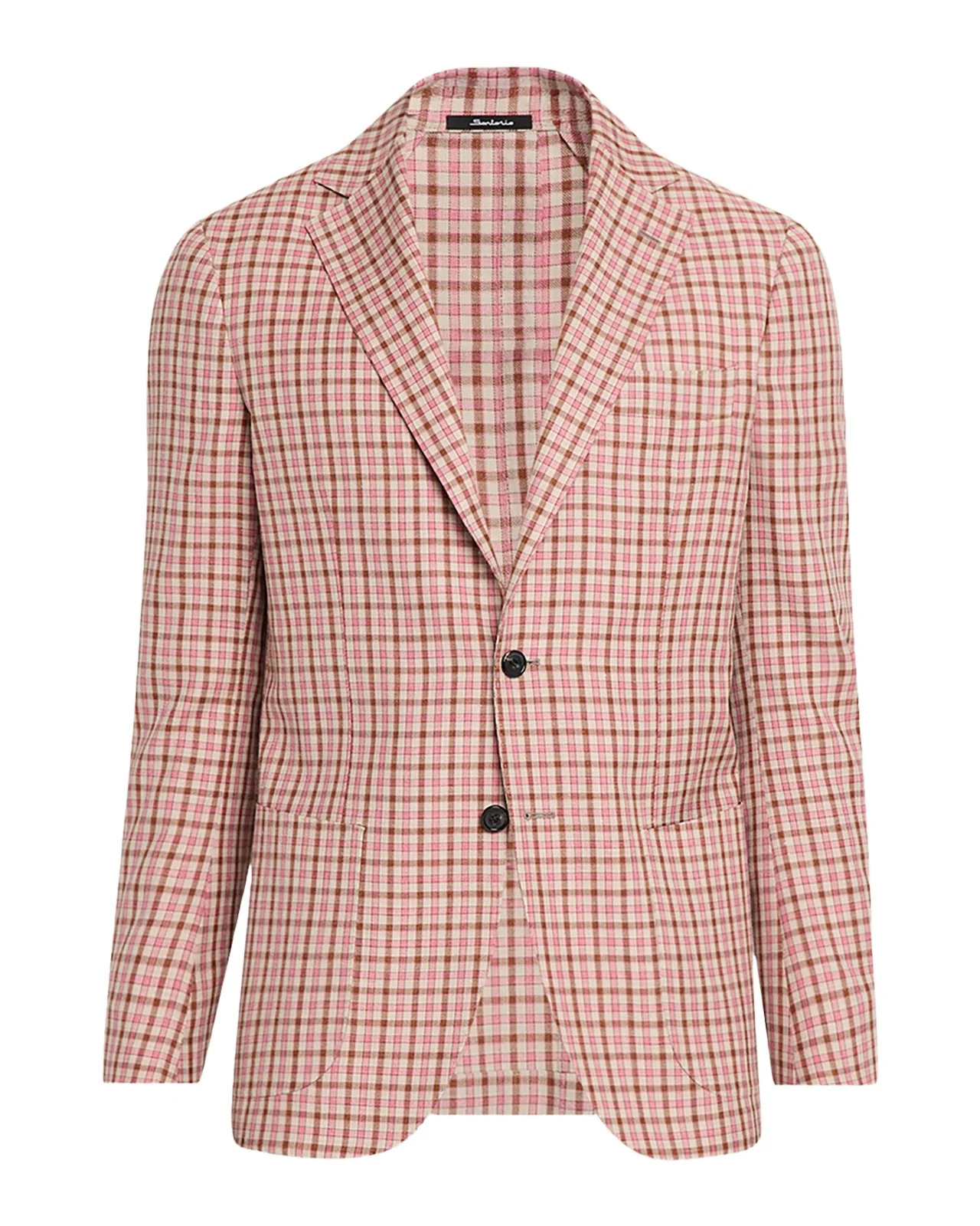 Sartorio Men's Micro-Check Wool & Silk Two-Button Sport Coat