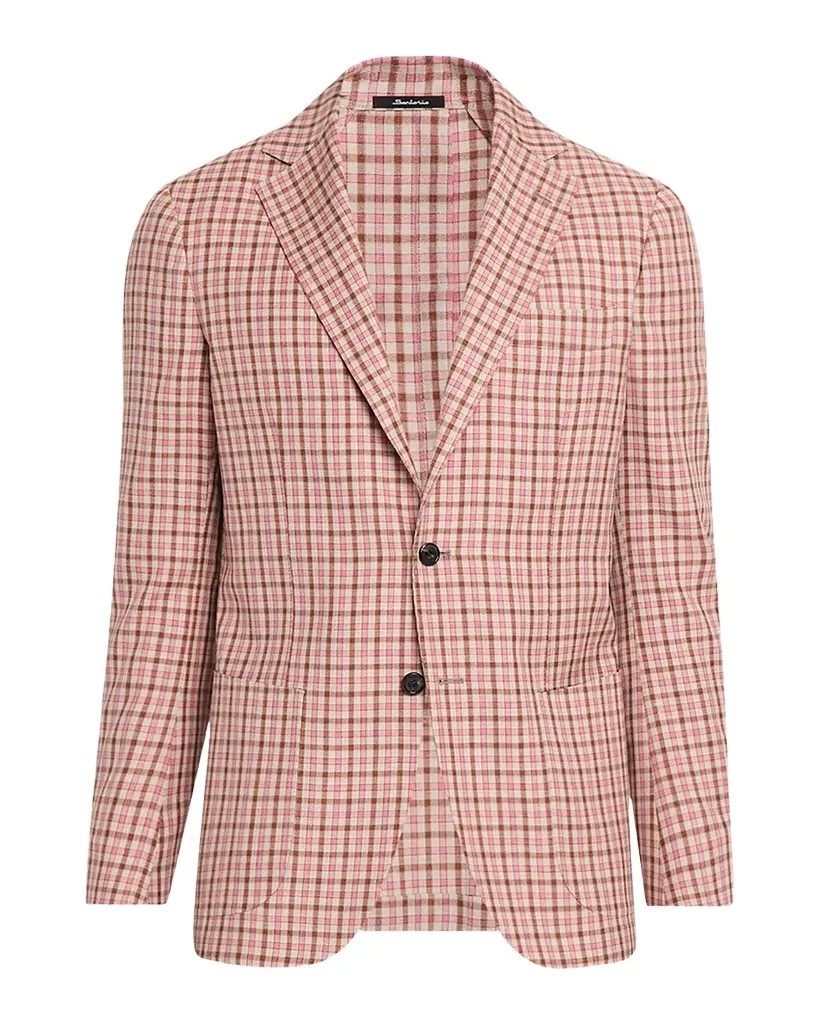 Sartorio Men's Micro-Check Wool & Silk Two-Button Sport Coat