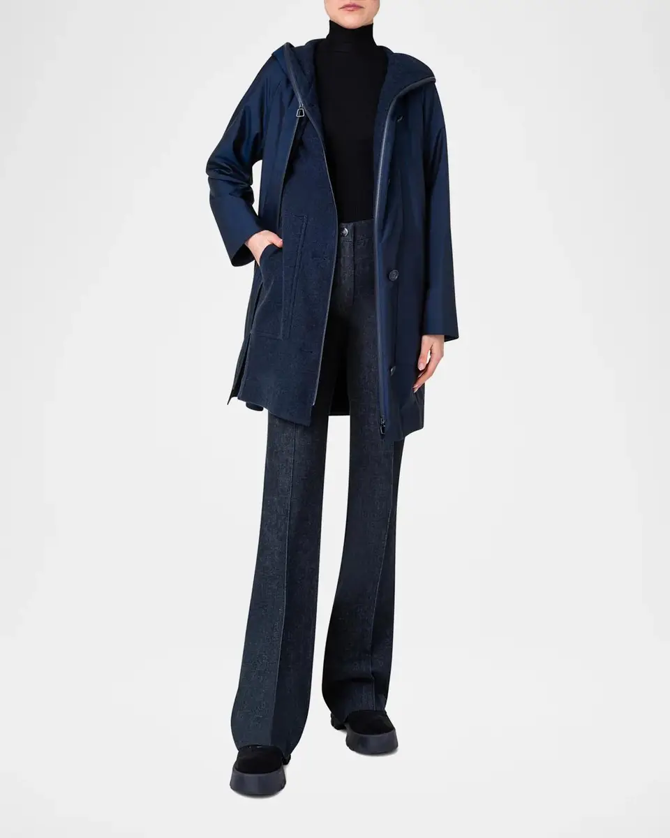 Akris Hooded Cashmere Two-In-One Short Coat | Thumbnail 2 Akris Hooded Cashmere Two-In-One Short Coat | Thumbnail 2