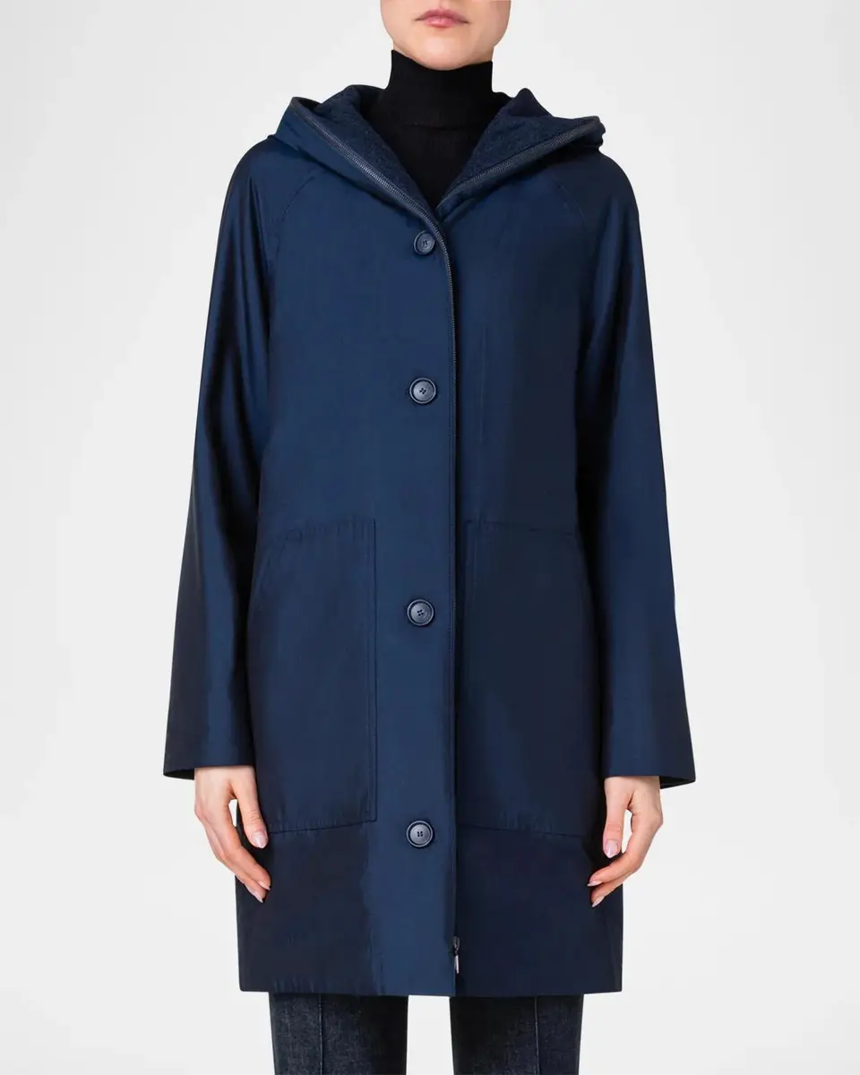 Akris Hooded Cashmere Two-In-One Short Coat | Thumbnail 4 Akris Hooded Cashmere Two-In-One Short Coat | Thumbnail 4