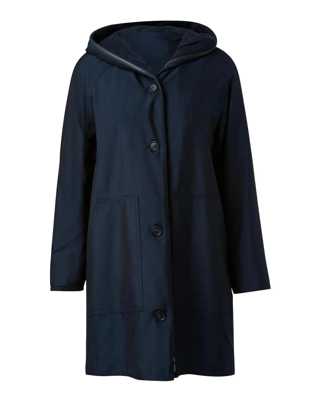 Akris Hooded Cashmere Two-In-One Short Coat