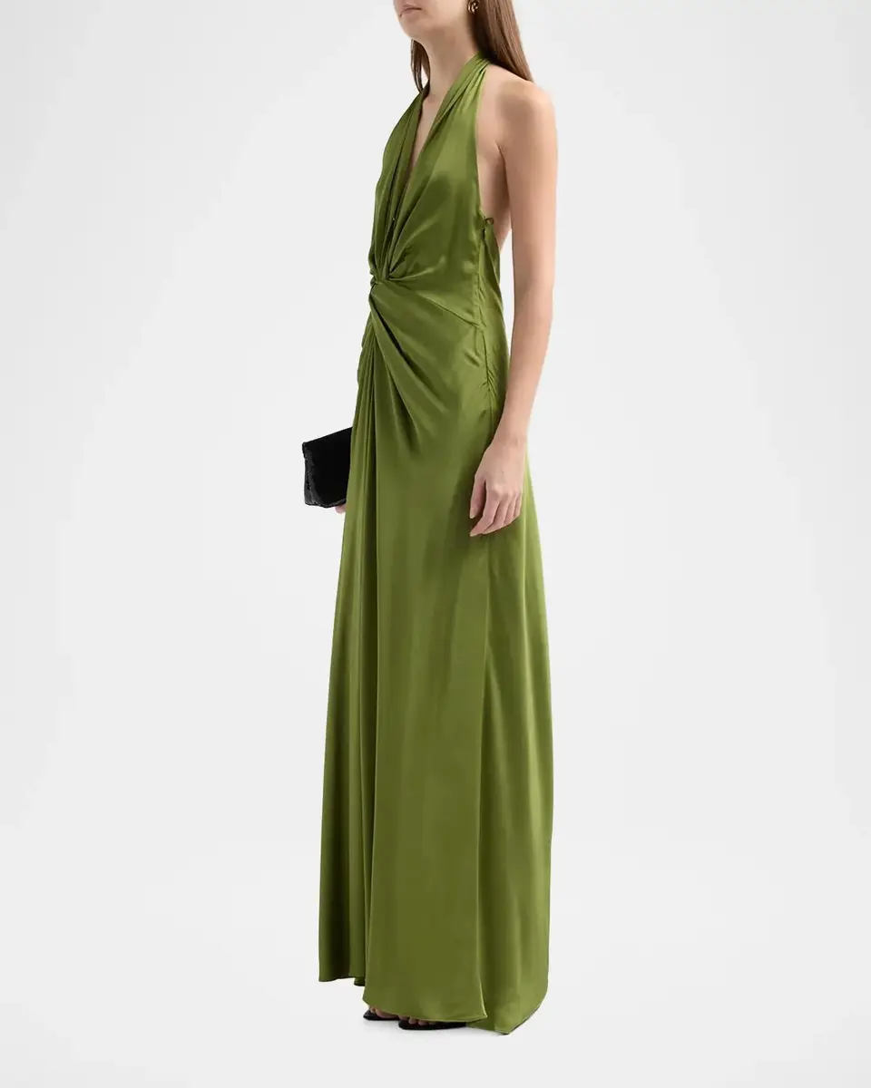 A.L.C. Mabel Twist-Front Halter Gown | Thumbnail 4