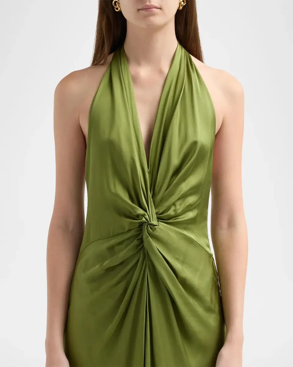 A.L.C. Mabel Twist-Front Halter Gown | Thumbnail 5