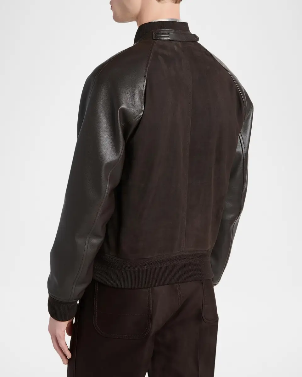 Tom Ford Men's Suede Bomber Jacket | Thumbnail 3 Tom Ford Men's Suede Bomber Jacket | Thumbnail 3