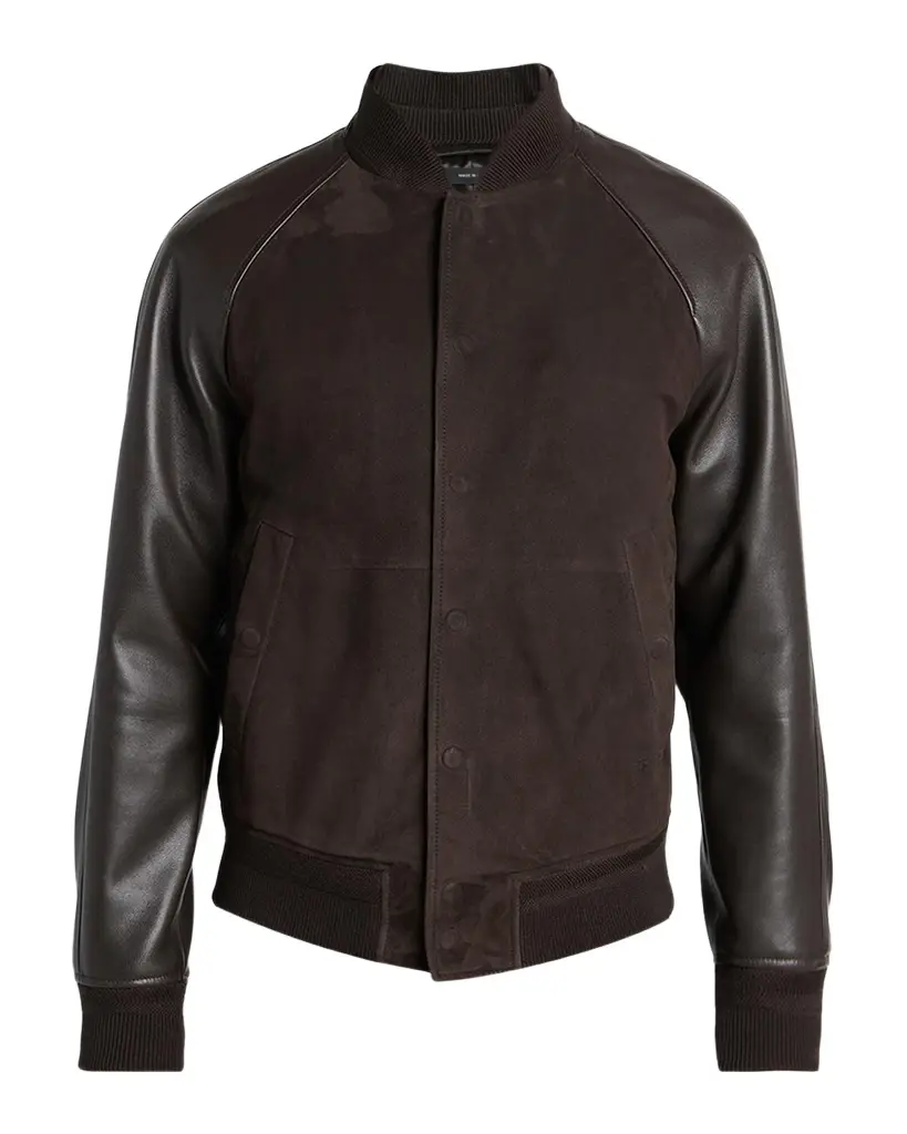 Men's Suede Bomber Jacket Men's Suede Bomber Jacket