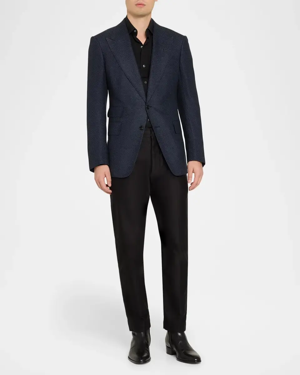 Tom Ford Men's Wool and Silk Birdseye Sport Coat | Thumbnail 2